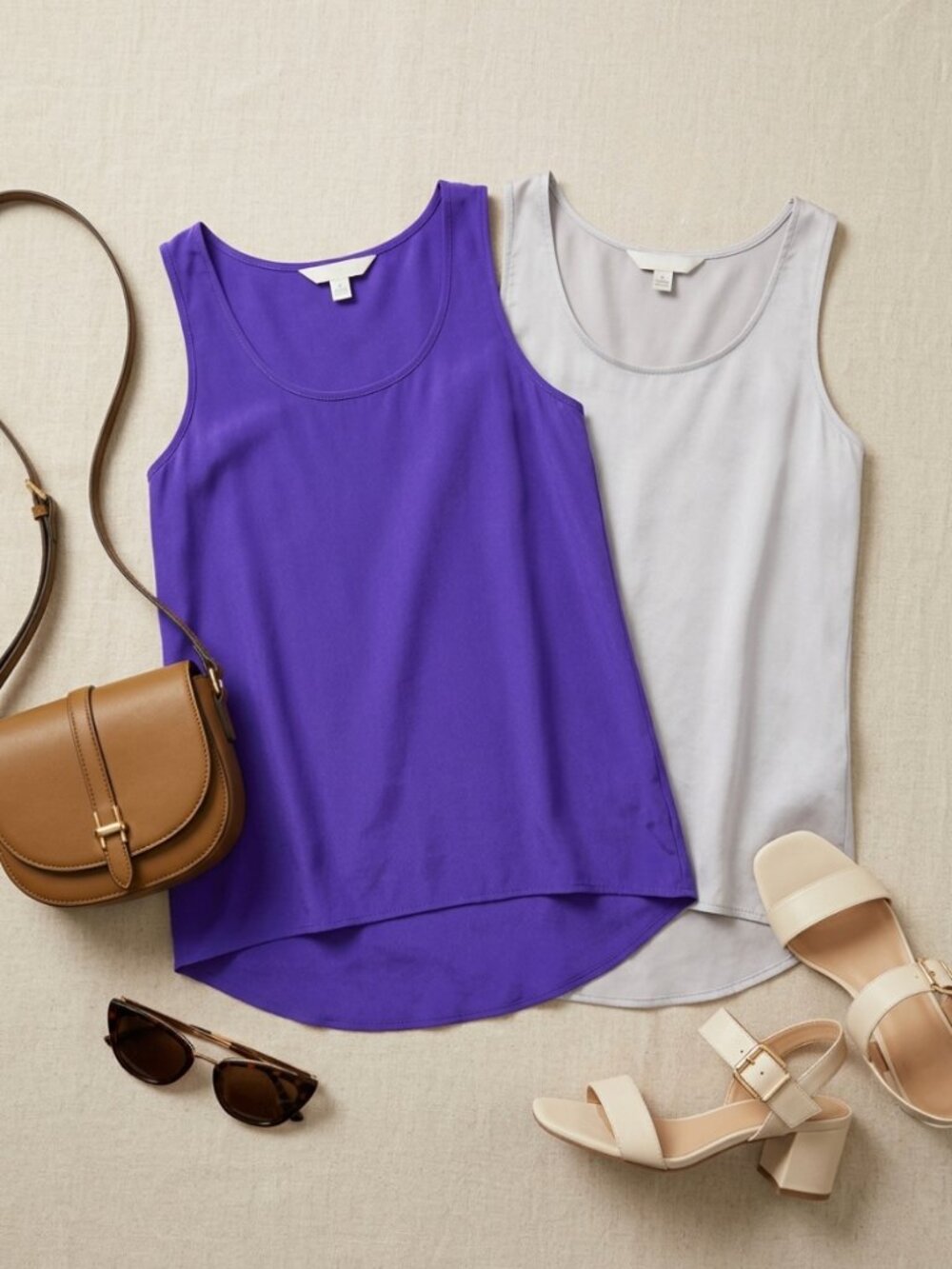 Bundle: Soprano | 2 Purple Racerback Hi-Low Tank Tops | Sz S